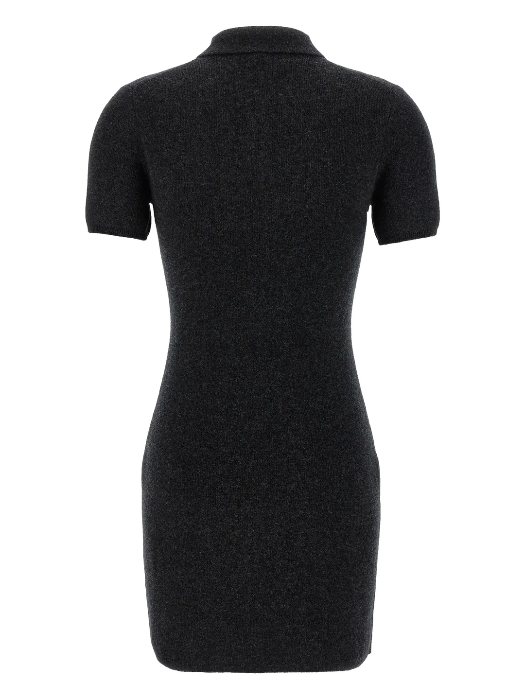 Wool-Blend Short Sleeve Polo Dress