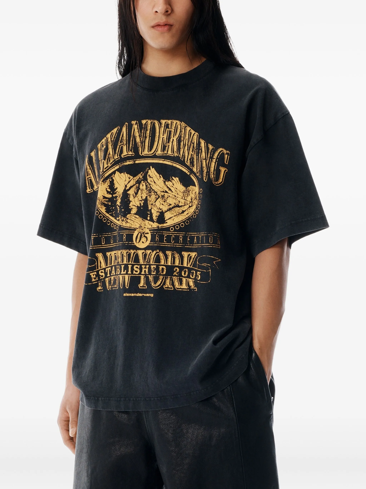 Sunfade-Effect Wash Jersey Tee