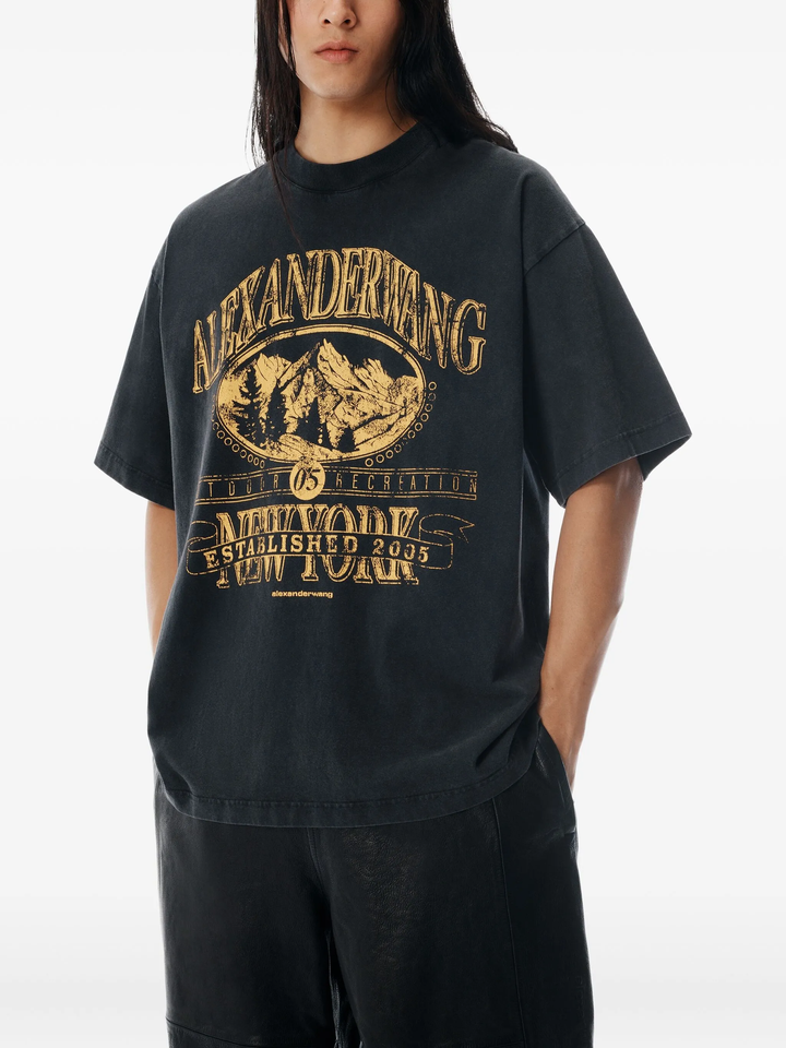 Sunfade-Effect Wash Jersey Tee