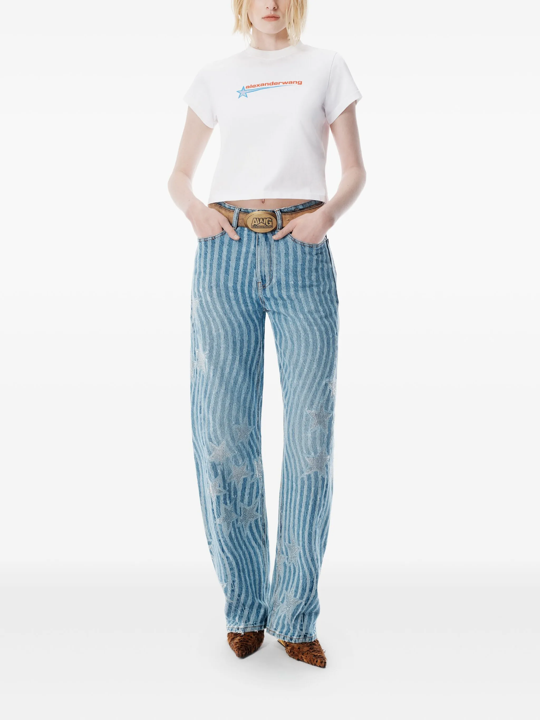 Crystal Hotfix Star Jersey Tee