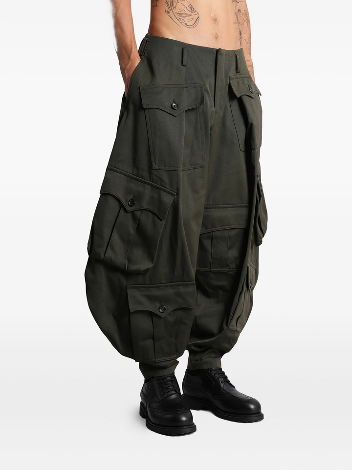 Wool Cotton Back Satin Pants