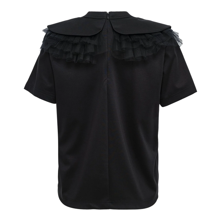 Cotton Ponte x Nylon Tulle T-Shirt