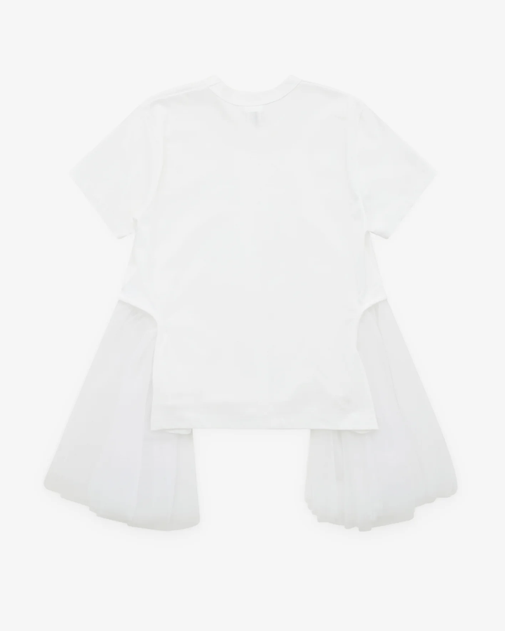 Cotton Ponte x Nylon Tulle T-Shirt