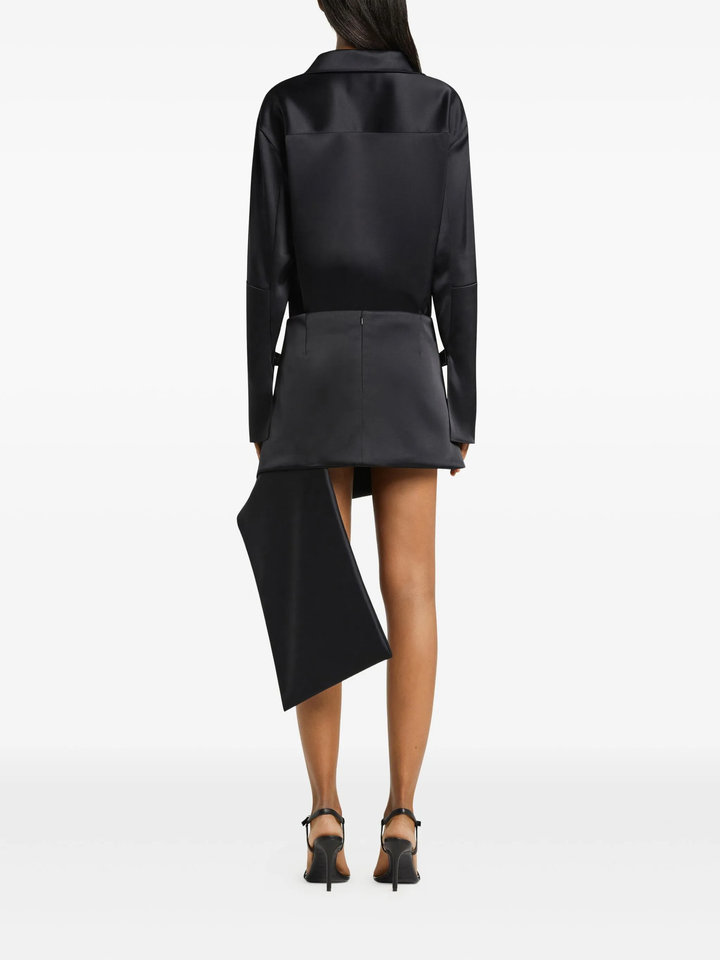 Folded Satin Mini Skirt