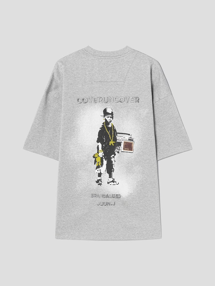 Ghetto Boy Graffiti Semi-Over T-Shirt