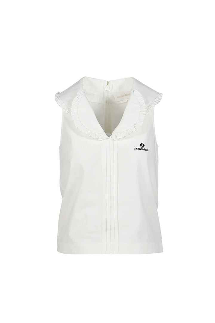 Double Collar Sleeveless Top