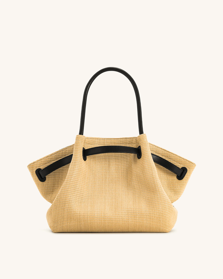 Hana Medium Faux Straw Tote