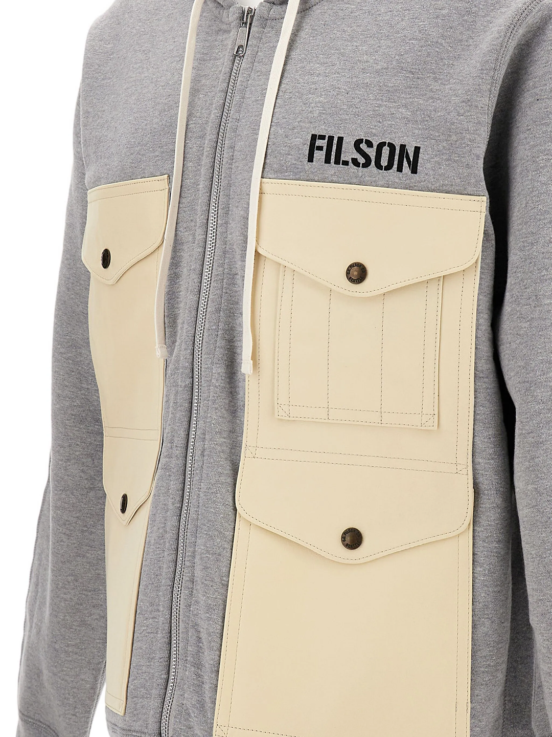 Cotton Raised Back Piled x Leather Patch Sweater