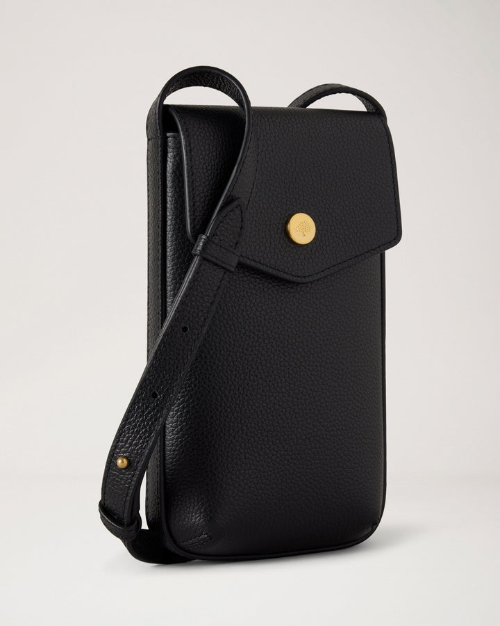 Press Stud Phone Pouch Small Classic Grain