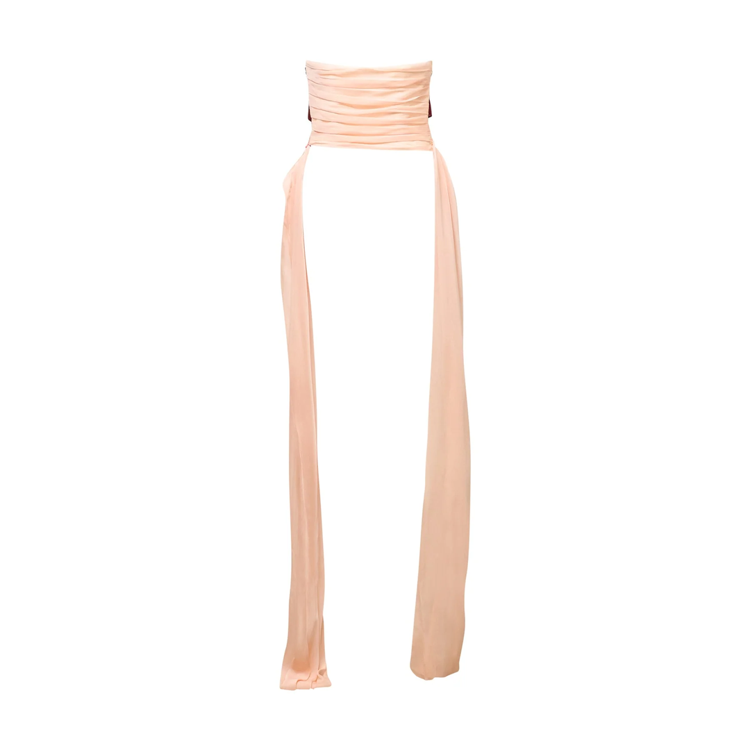 Ombré Strapless Cut-Out Dress