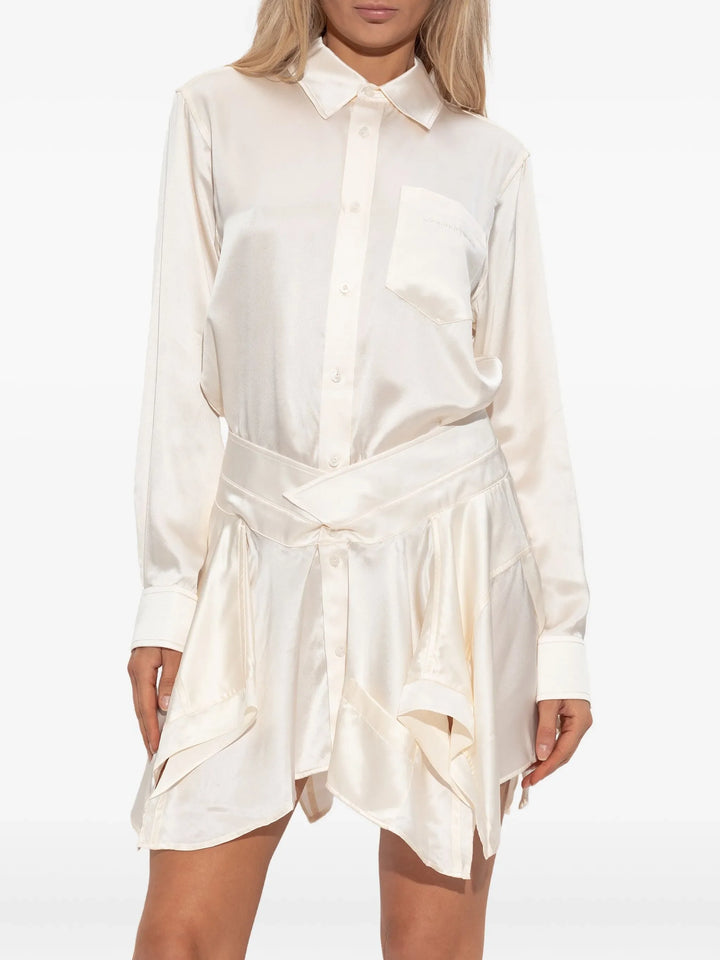 Cut Off Double Shirt Dress