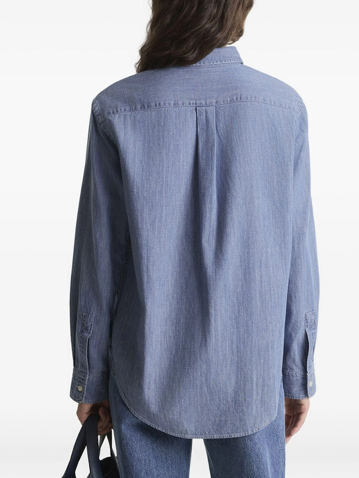 NY Crest Oversized Denim Shirt