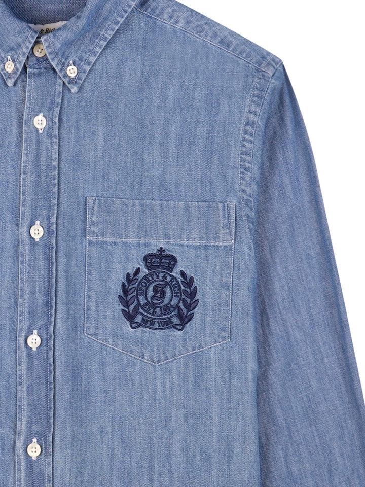 NY Crest Oversized Denim Shirt