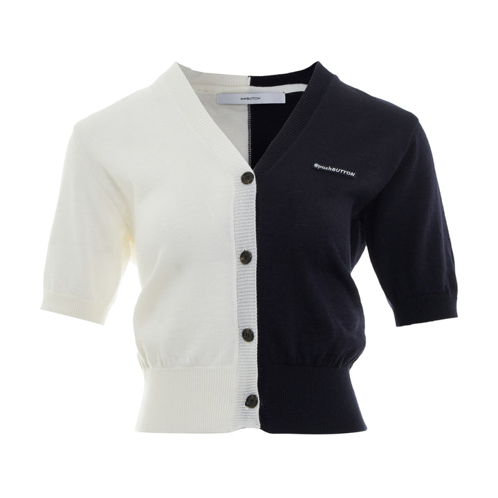 pushBUTTON Contrast Color Cardigan – Available at Club 21, Official Retailer in Singapore, Malaysia & Thailand with Global Shipping Online