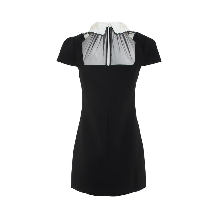 Self-Portrait Black Crepe Bow Collar Mini Dress – Available at Club 21, Official Retailer in Singapore, Malaysia & Thailand with Global Shipping Online