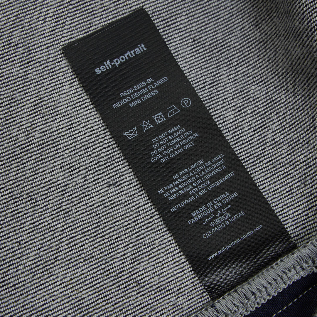 Indigo Denim Flared Mini Dress
