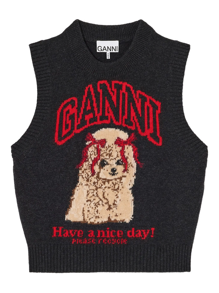 Graphic Wool Vest