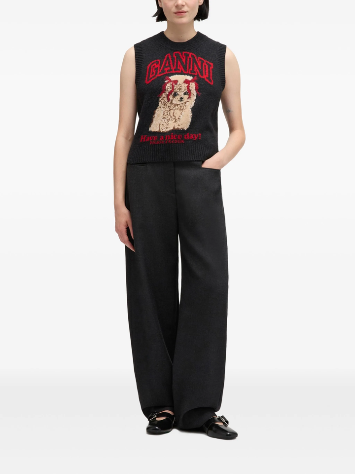 Graphic Wool Vest