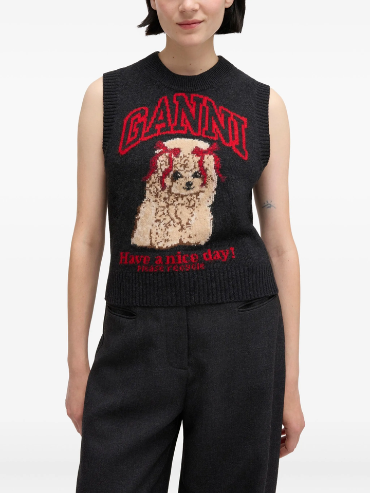 Graphic Wool Vest