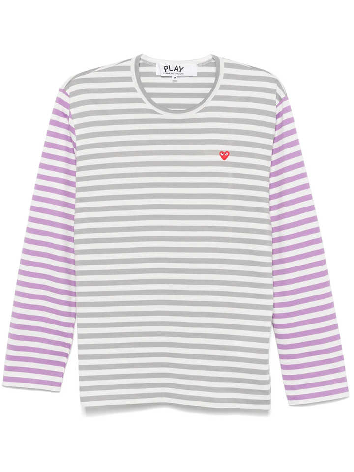 Bi-Color Striped Long Sleeve Tee