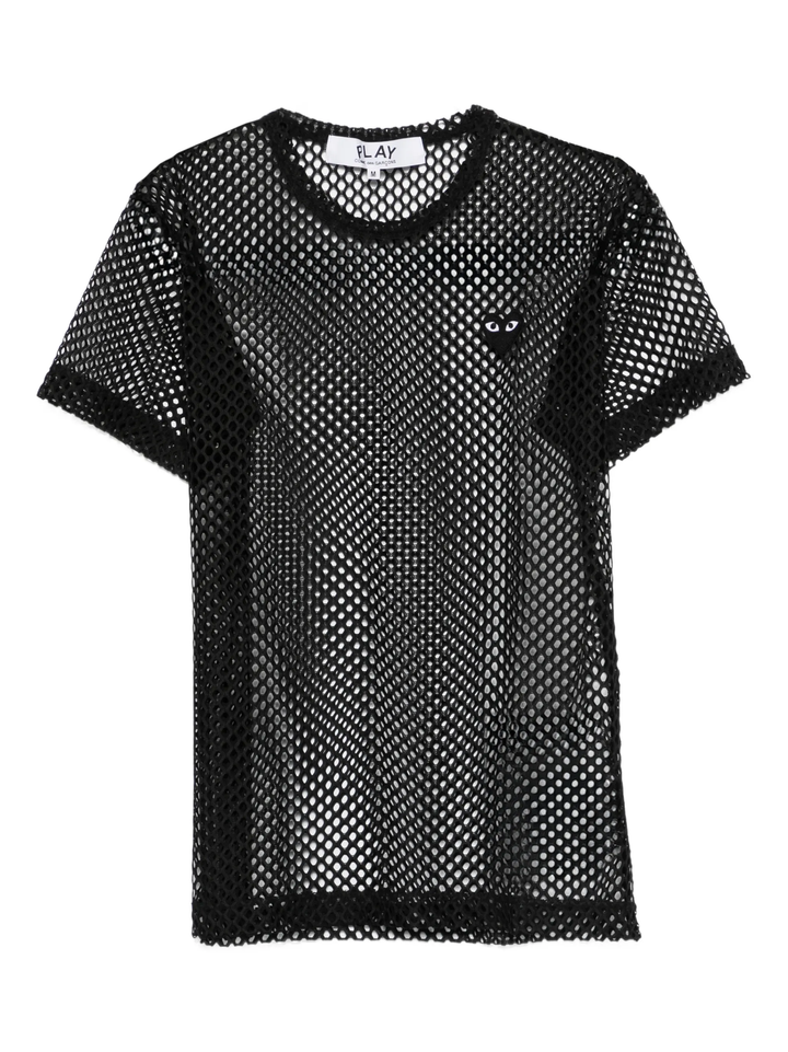 Black Heart Emblem Mesh Tee