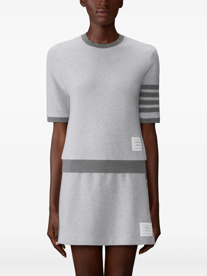 Rib Cuff Tee Textured Pique