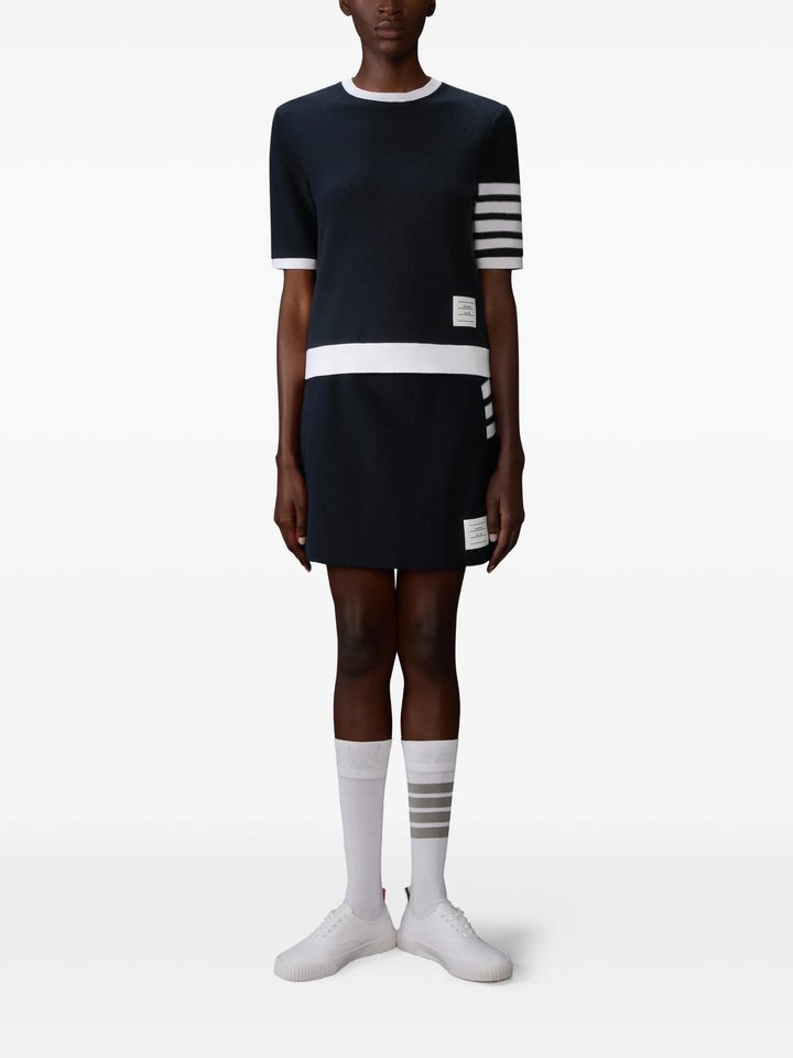 Rib Cuff Tee Textured Pique