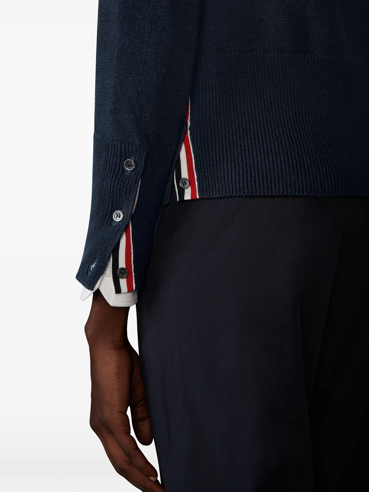 Jersey Intarsia Classic Fit Cardigan