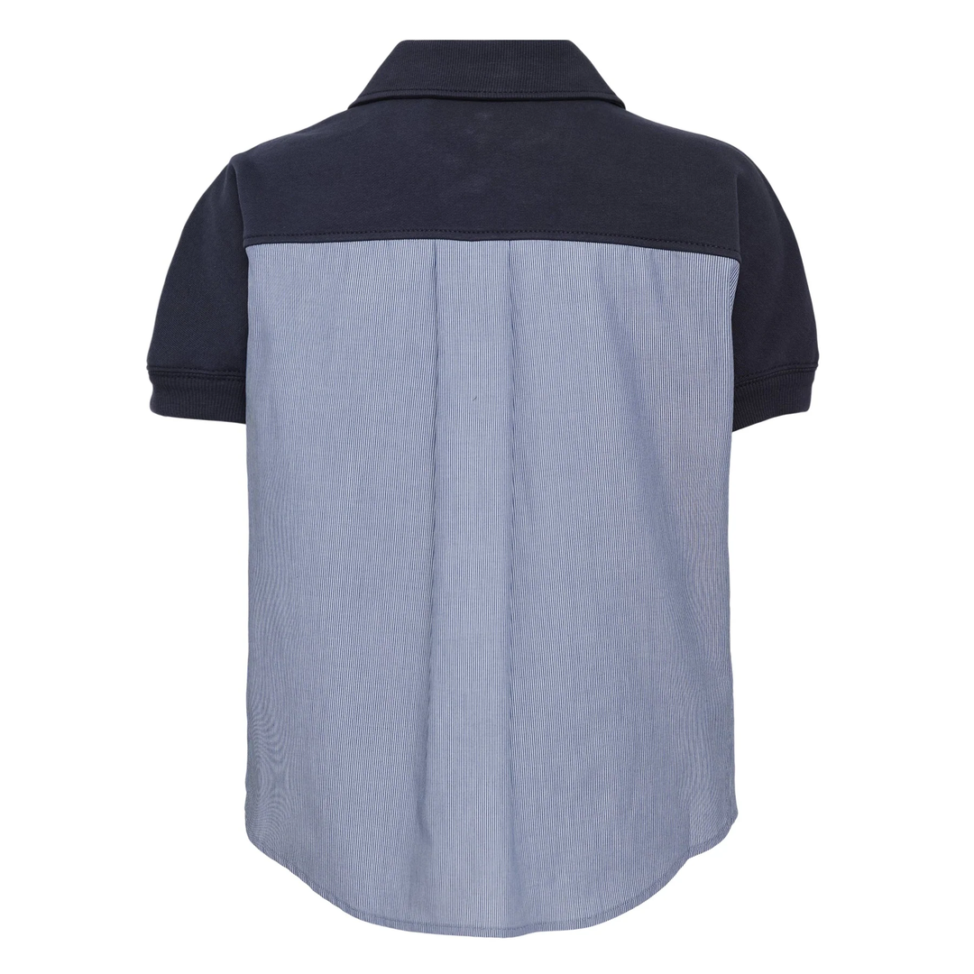Short Sleeve Polo Top With Shirting Combo