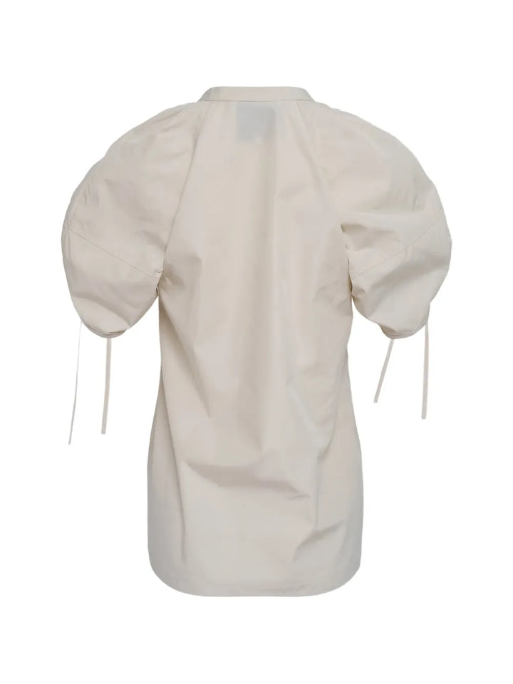 Ruched Sleeve V-Neck Top