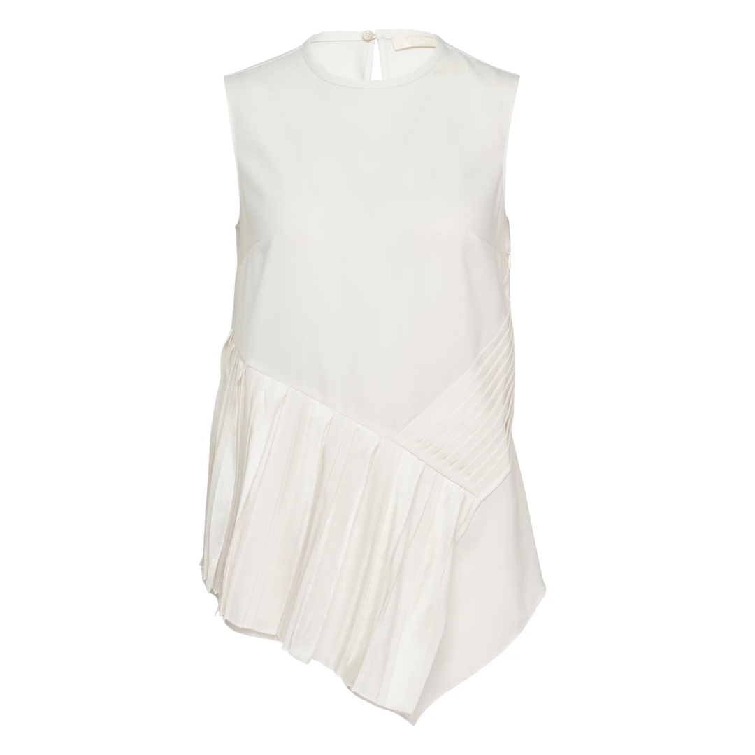 Pleated Panel Woven Top