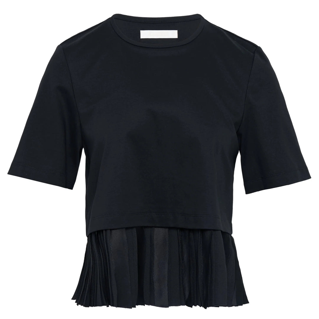 Pleated Hem Knit Top