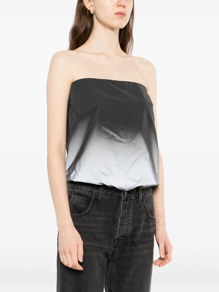Reflective Strapless Bubble Top