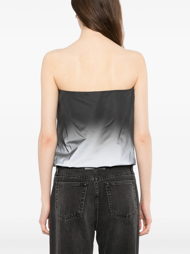 Reflective Strapless Bubble Top