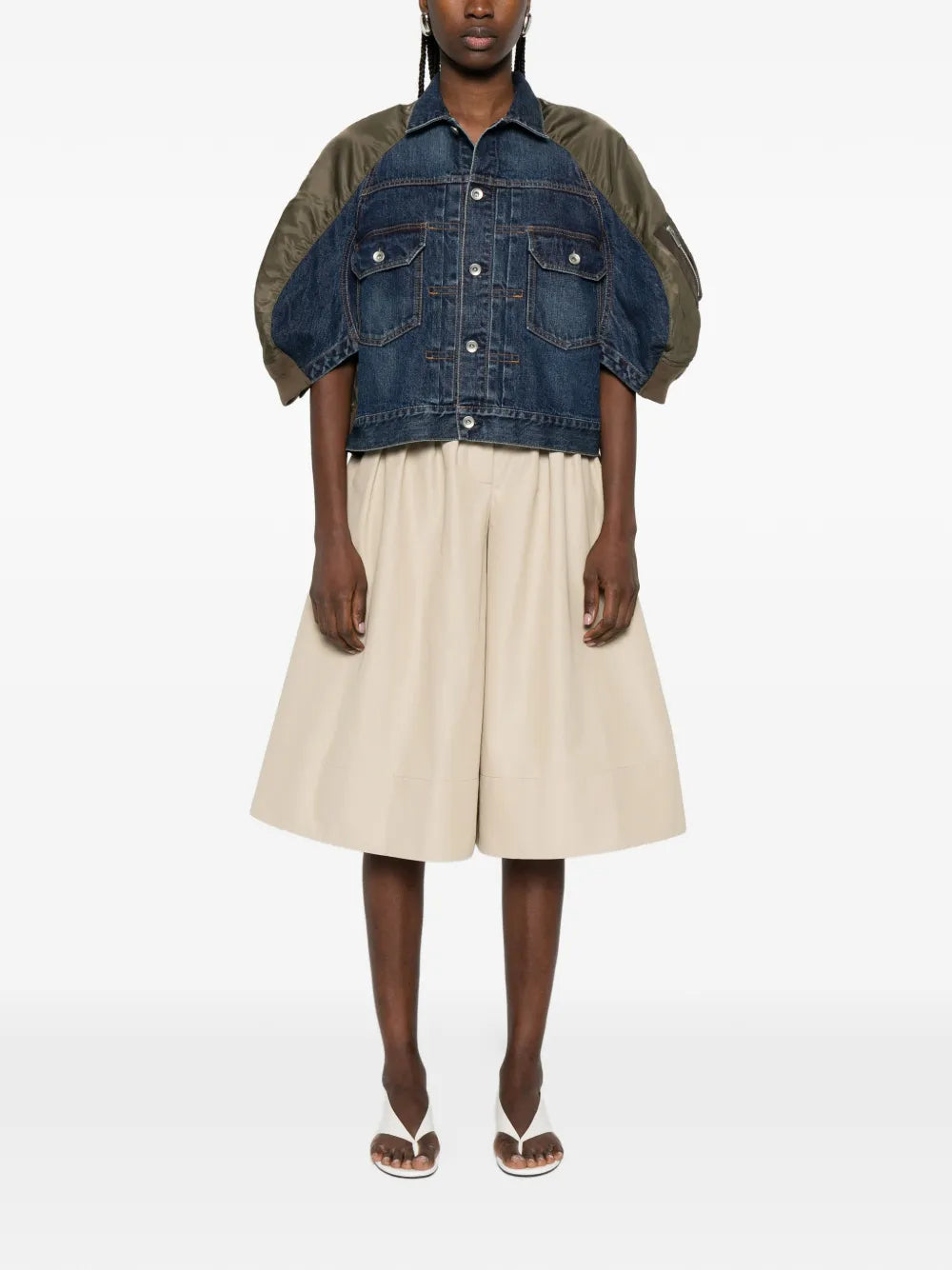 Denim x Nylon Twill Jacket