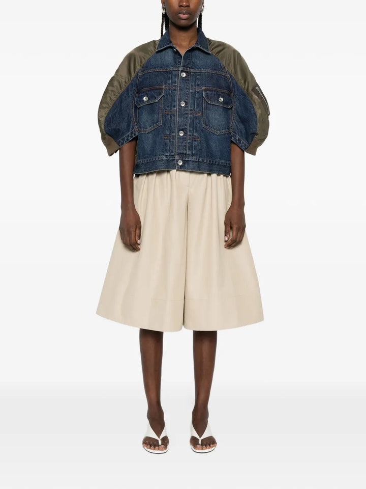 Denim x Nylon Twill Jacket