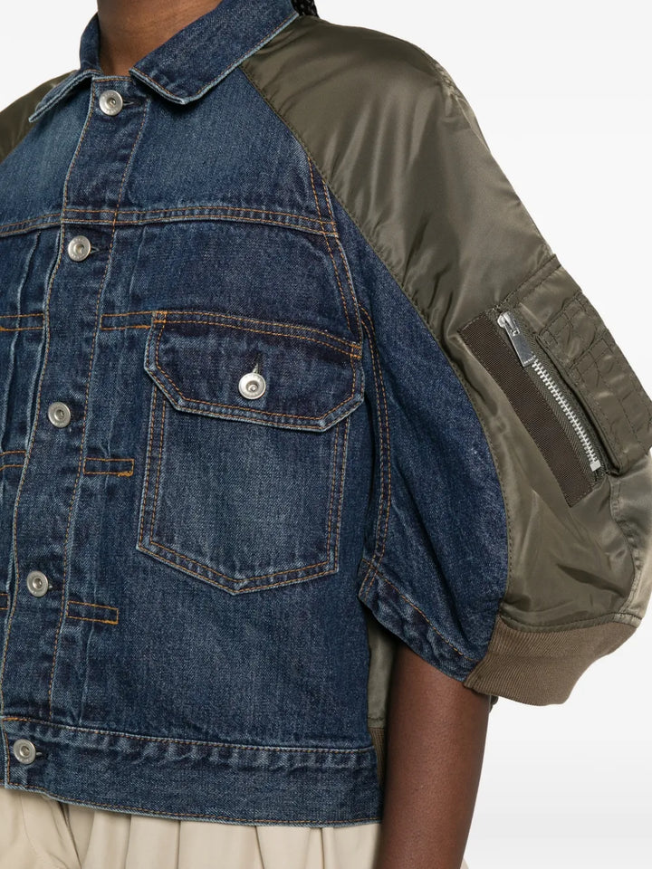 Denim x Nylon Twill Jacket