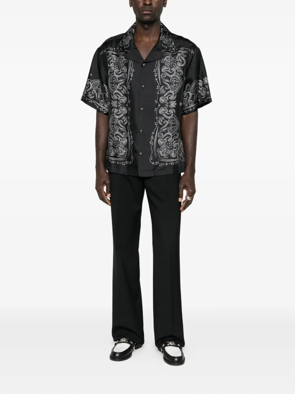 AMIRI Bandana Paint Bowling Shirt
