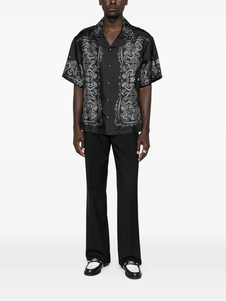 AMIRI Bandana Paint Bowling Shirt