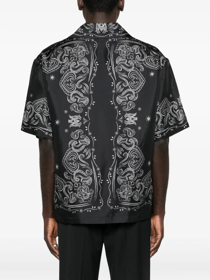 AMIRI Bandana Paint Bowling Shirt