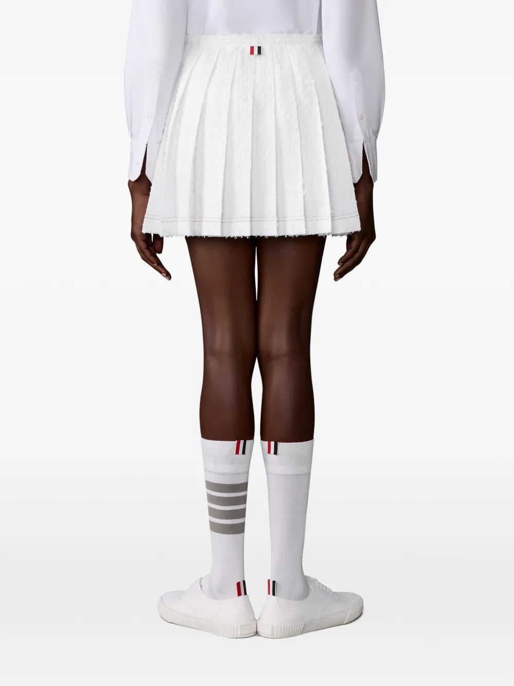 Mini Length Drawstring Pleated Skirt