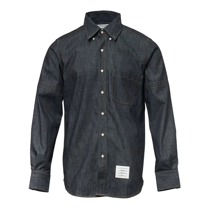 Long Sleeve Button Down Straight Fit Shirt