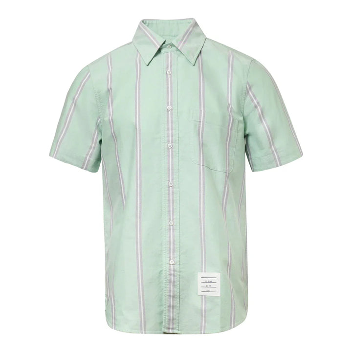 Straight Fit Button Down Short Sleeve Shirt