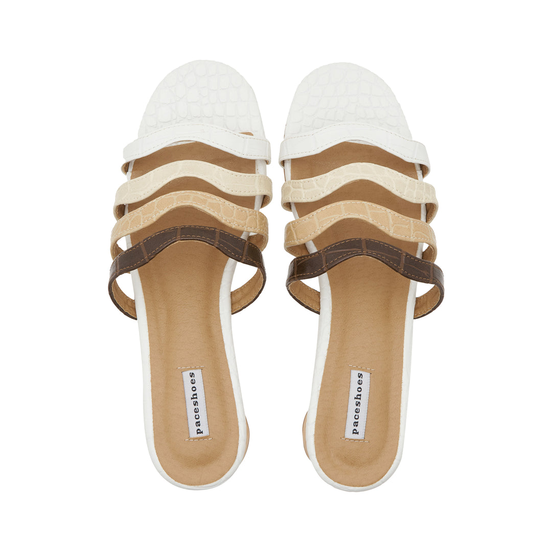 Multi-Strap Curve Heeled Sandals