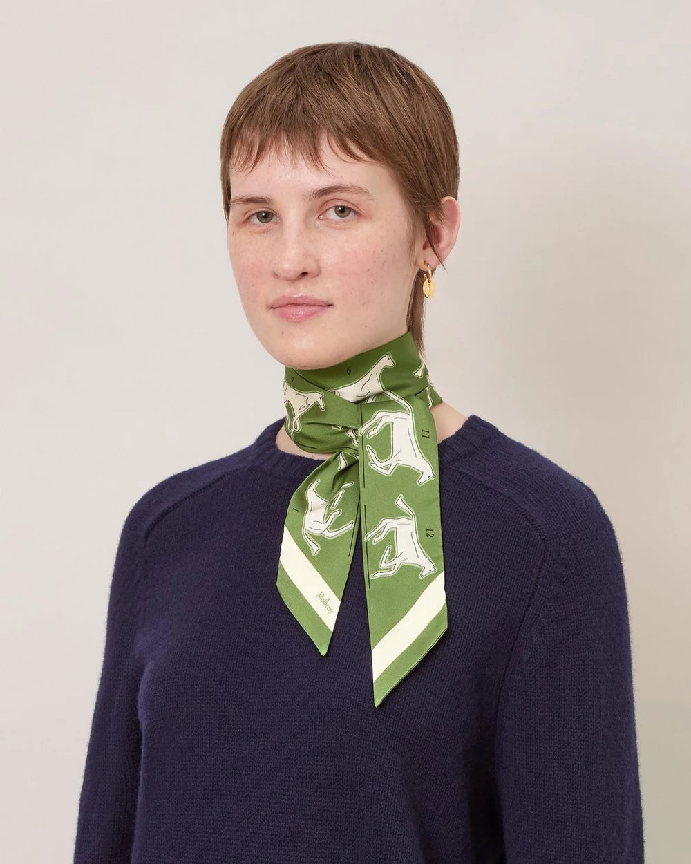 Chalk Horse Skinny Scarf Fern Recycled Polyester