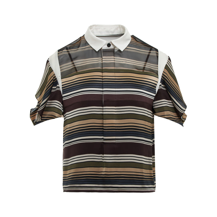 Horizontal Stripe Short Sleeve Shirt
