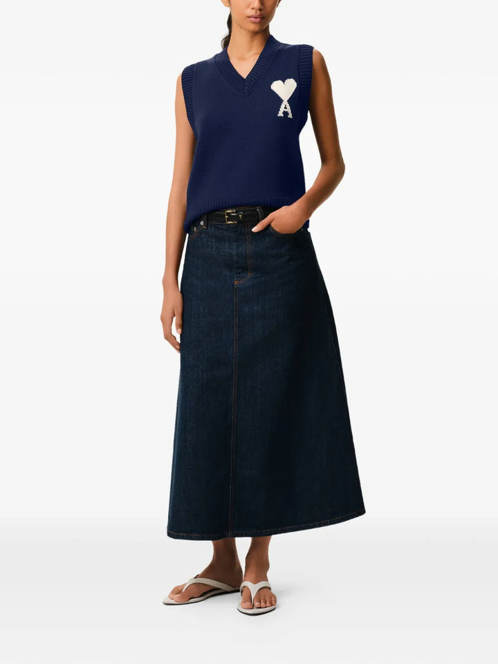 Sleeveless V Neck Sweat