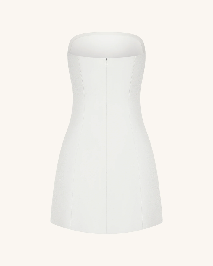 Orchid Applique Strapless Dress