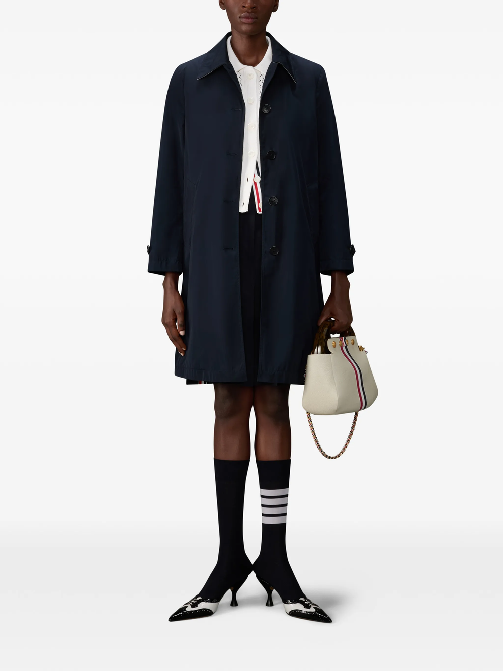 Thom Browne Hector Pointelle Stitch Polo - view 2