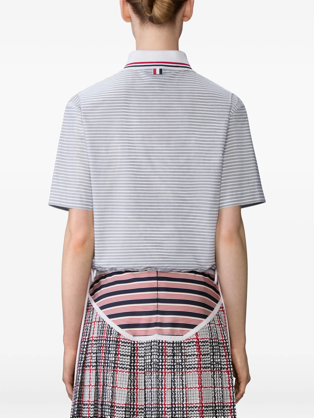 Drawstring Hem Polo Top